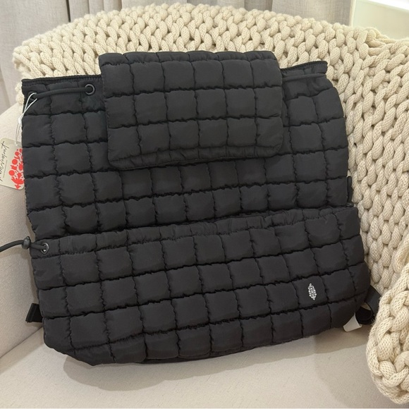 Free People Quilted Hiker Backpack Black - Picture 5 of 6
